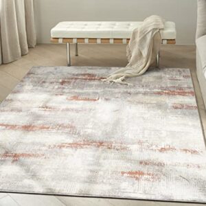 Calvin Klein Rush Ivory/Muti 8' x 10' Area-Rug, Modern, Abstract, Easy-Cleaning, Non Shedding, Bed Room, Living Room, Dining Room, Kitchen (8' x 10')