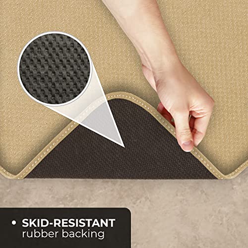 House, Home and More Skid-Resistant Carpet Indoor Area Rug Floor Mat - Camel Tan - 2 Feet X 3 Feet