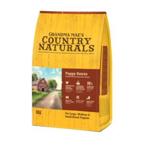 grandma mae's country naturals grain inclusive dry dog food 12 lbs puppy chicken & brown rice