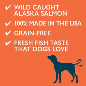 Alaska Naturals – Wild Alaska Salmon Oil Formula Dog Food Topper – EPA and DHA Omega-3 - Supplement for Healthy Skin, Shiny Coat – Made in The USA – 8 oz. Pump Bottle