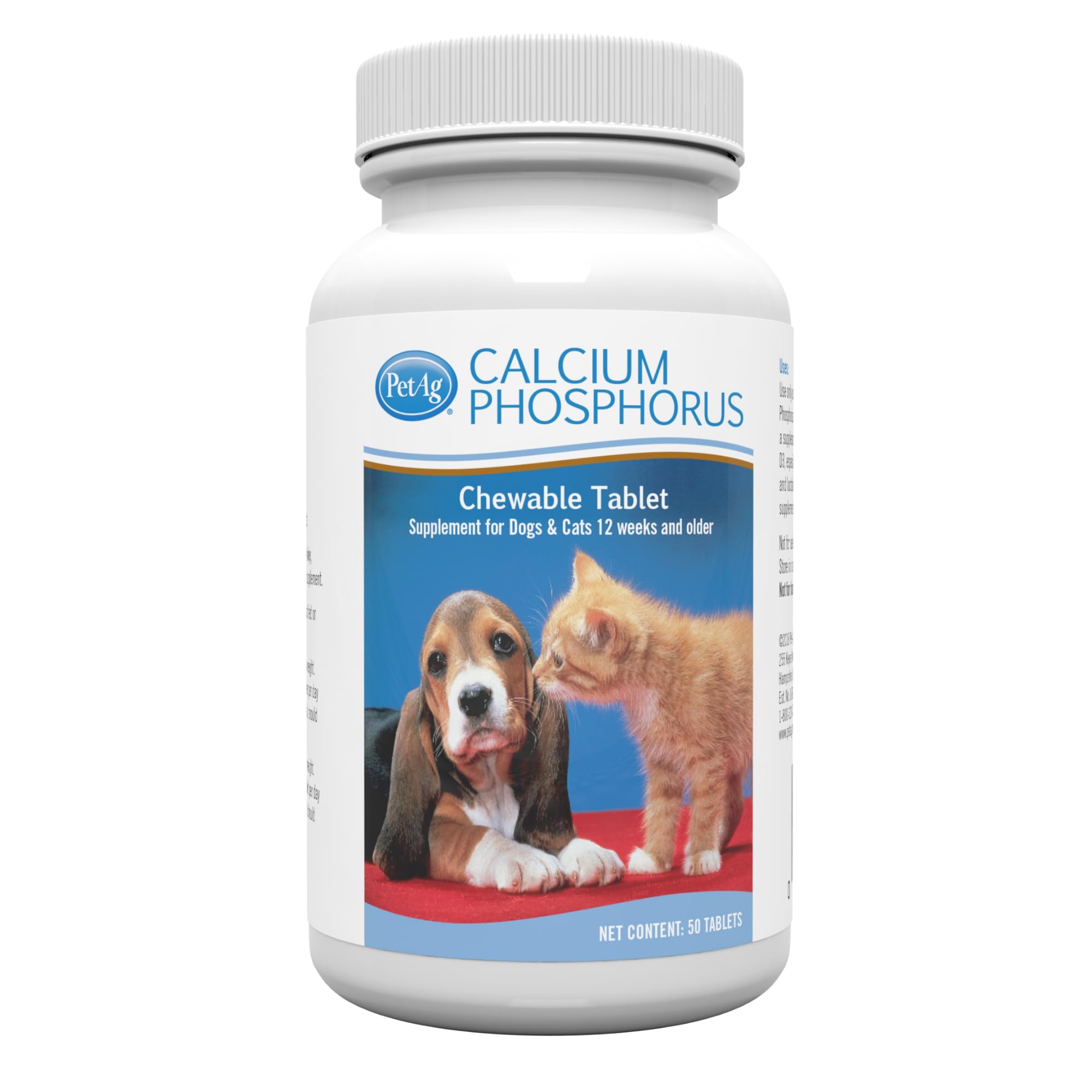 PetAg® Calcium Phosphorus Tablets for Cats & Dogs, 50ct