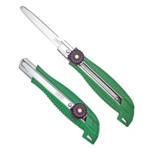 CANARY Heavy Duty Box Cutter Retractable Blade, Safety Corrugated Cardboard Cutter Knife, Made in JAPAN, Green (DC-25)