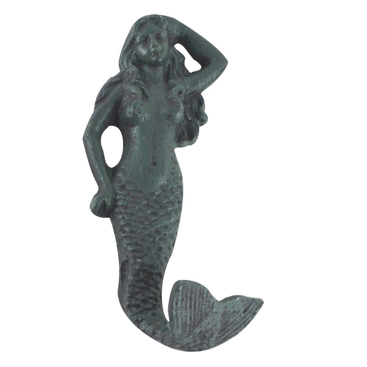 Treasure Gurus Nautical Metal Mermaid Hook Antique Green Decor Bath Kitchen Home Decor