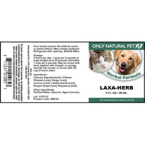 Only Natural Pet Laxa-Herb Herbal Formula 2 oz