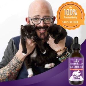 Jackson Galaxy: Happy Tummy (2 oz.) - Pet Solution -Help with Stress and Discharge Toxins - Can Aid With Stomach Issues (IBD, Constipation, etc.) - All-Natural Formula - Reiki Energy