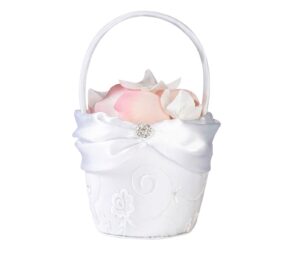 lillian rose lace girl flower basket