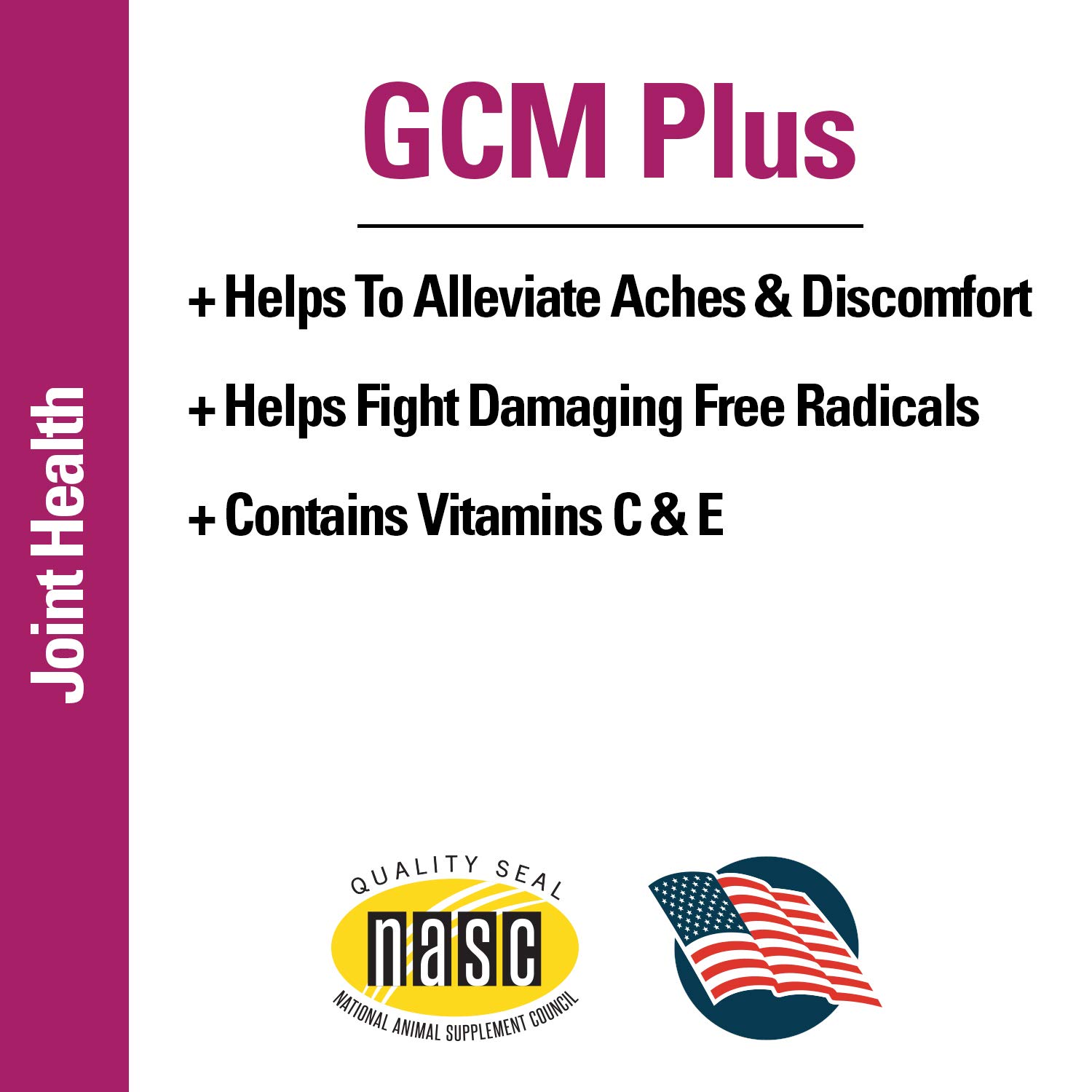 Vet Classics GCM Plus Hip & Joint Support Dog Supplement – Includes MSM, Chondroitin, Glucosamine – Supports Healthy Joints, Flexible Hips in Dogs – Chewable Tablets 120 Ct.