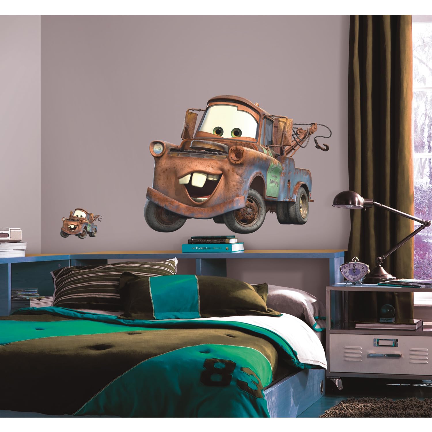 RoomMates RMK1519GM: Cars-Mater Peel & Stick Giant Wall Decal, Multicolor