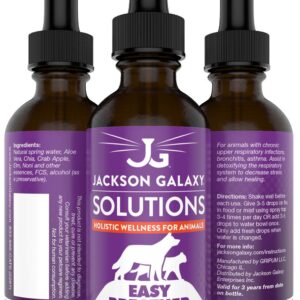 Jackson Galaxy: Easy Breather (2 oz.) - Pet Solution - Detoxify and Discharge Toxins - Can Aid With Respiratory Issues (Allergies, Asthma,etc.) - All-Natural Formula - Reiki Energy