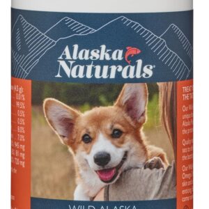 Alaska Naturals – Wild Alaska Salmon Oil Formula Dog Food Topper – EPA and DHA Omega-3 - Supplement for Healthy Skin, Shiny Coat – Made in The USA – 8 oz. Pump Bottle