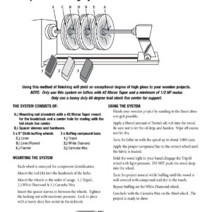 PSI Woodworking LBUFFSYS 3-Step Lathe Buffing System