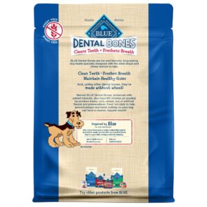 Blue Buffalo Dental Bones Regular Natural Dental Chew Dog Treats Bag