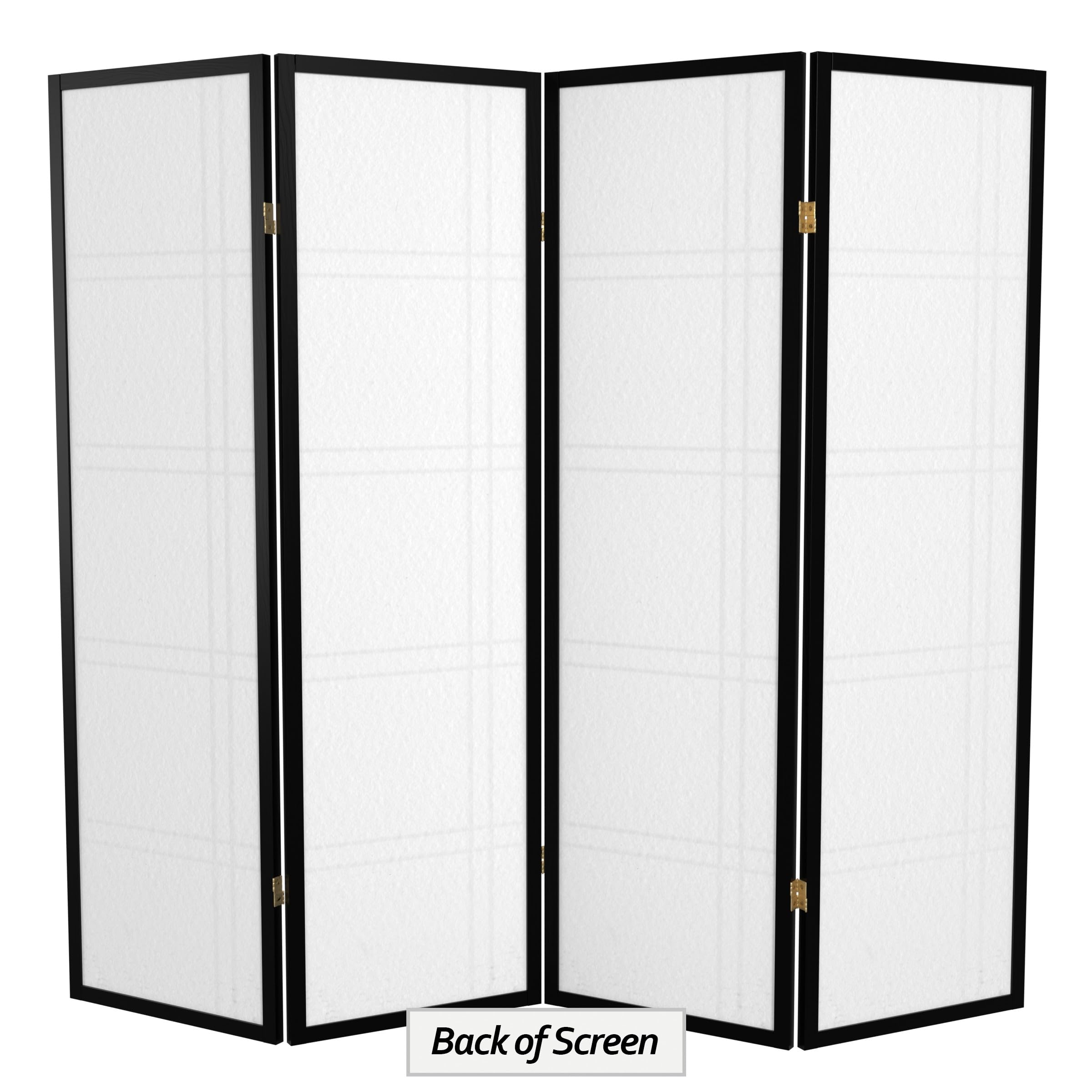 Red Lantern DC60-BLK-4P Room Divider, 4 Panel, Black