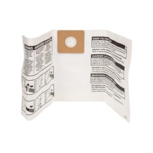 Shop-Vac 90660 Disposable Vacuum Filter Bags, Fits 4 Gallon Tanks, Heavy-Duty Paper, Effective Dirt and Debris Collection, (3-Pack)