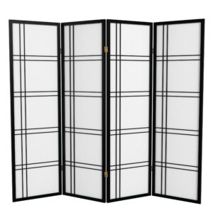 red lantern dc60-blk-4p room divider, 4 panel, black