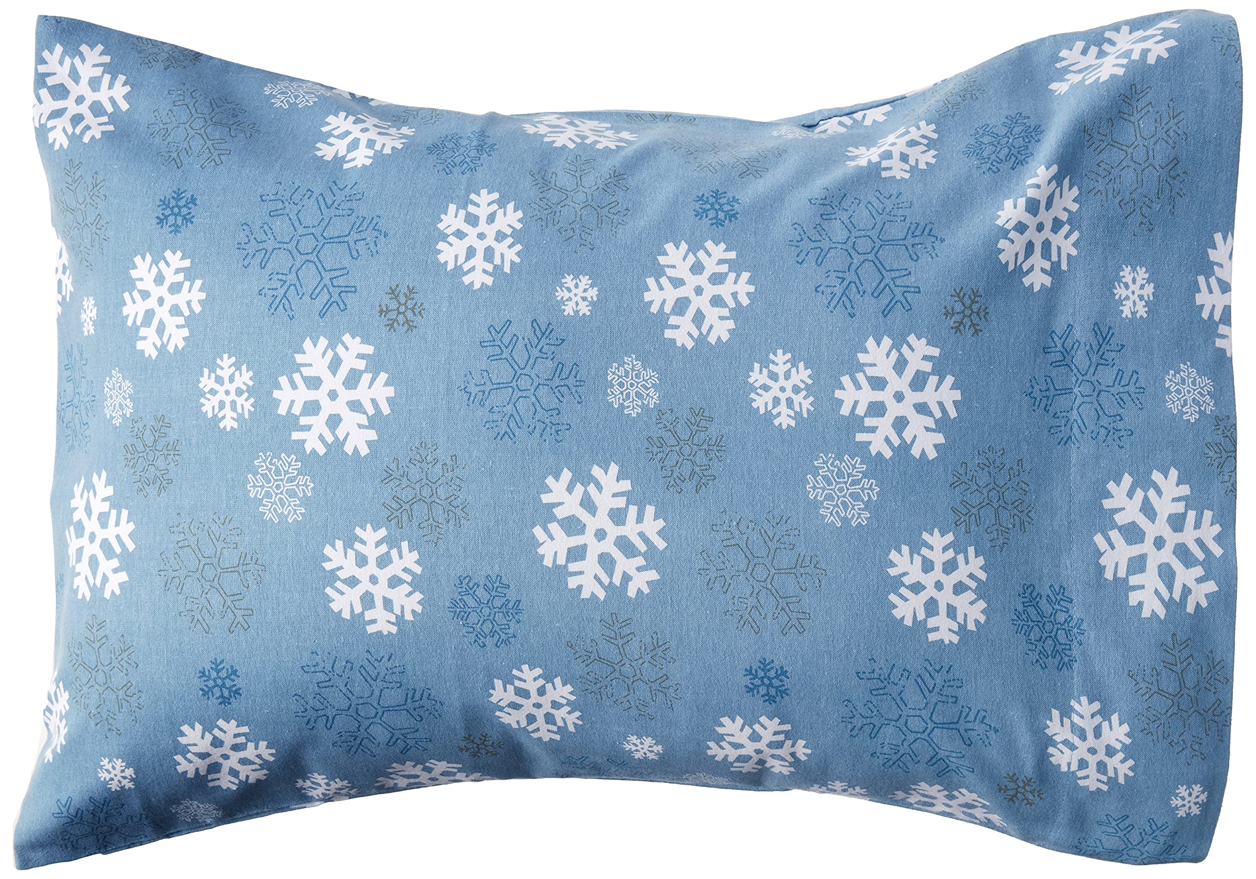 Pointehaven Heavy Weight Flannel Cotton Sheet Set, Queen, Snow Flakes