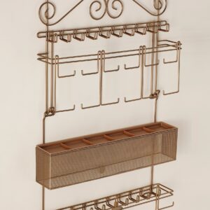 Longstem Organizers Over the Door, Wall Jewelry Organizer #7100 in Bronze, Holds Over 300 Pieces