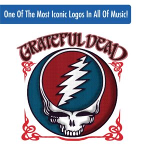 ICUP Grateful Dead Retro Pint Glass Set 4 Pack (terrapin, stealie, bear, skeleton), 16 oz