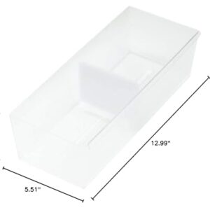 Like-It | CSP-11 | Drawer Organizer | Lingerie Case | One adjustable divider included | 12.99." × 5.51" × 3.74" | Clear |