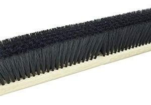 Weiler 25235 24" Vortec Pro Medium Sweep Floor Brush, Polystyrene Border With Black Polypropylene