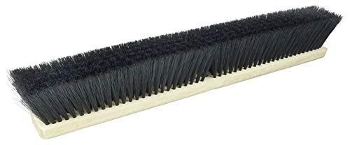 Weiler 25235 24" Vortec Pro Medium Sweep Floor Brush, Polystyrene Border With Black Polypropylene