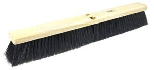 weiler 25235 24" vortec pro medium sweep floor brush, polystyrene border with black polypropylene