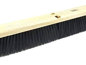 Weiler 25235 24" Vortec Pro Medium Sweep Floor Brush, Polystyrene Border With Black Polypropylene