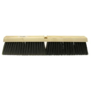 Weiler 25235 24" Vortec Pro Medium Sweep Floor Brush, Polystyrene Border With Black Polypropylene