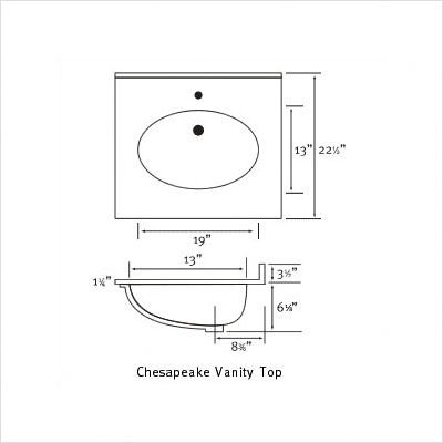 Swan CH02243.053 Chesapeake Solid Surface Single-Bowl Vanity Top, 43-in L X 22-in H X 6.125-in H, Tahiti Gray