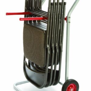 Raymond 750 Folding Chair Dolly with 8" x 1-3/4" Skid-Resistant Rubber Wheels, 180 lbs Capacity, 27-3/4" Width x 43" Height x 22-1/2" Depth