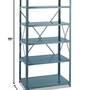 Safco Products 6270 36 by 24 Commercial 6 Shelf Kit, Gray