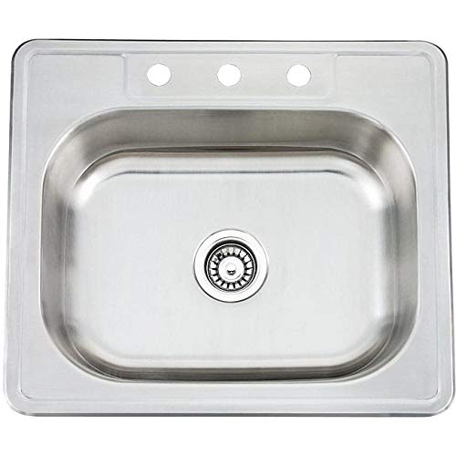 Stainless Steel Top Mount Single Bowl Kitchen Sink