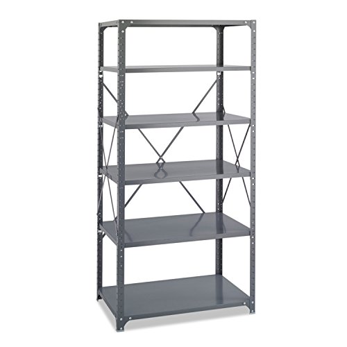 Safco Products 6270 36 by 24 Commercial 6 Shelf Kit, Gray