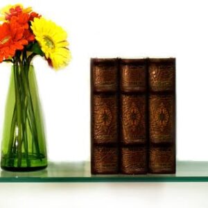 6" X 18" Glass Shelf - Brass Finish