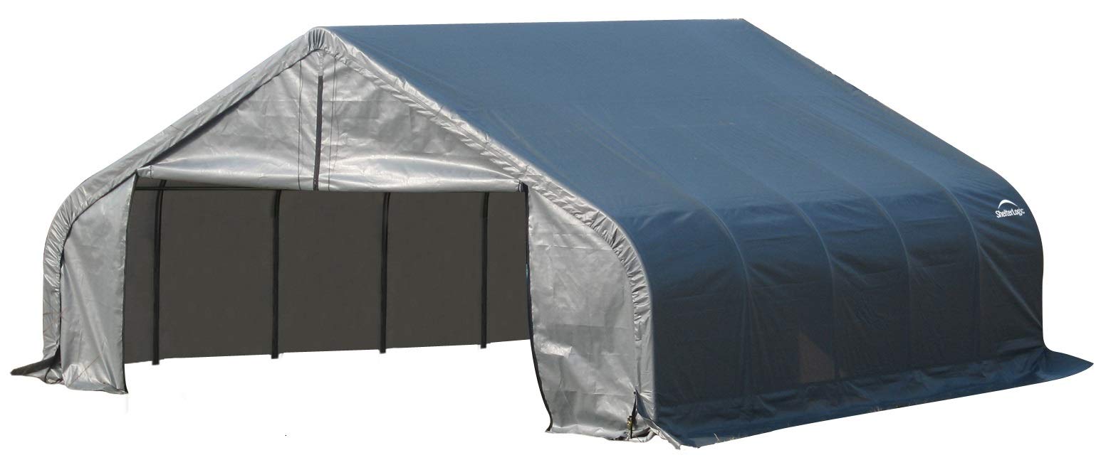 ShelterLogic 80043 Grey 18'x20'x9' Peak Style Shelter