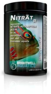 brightwell aquatics nitrat-r – nitrate removing resin filter media for all marine and freshwater aquariums, 500-ml