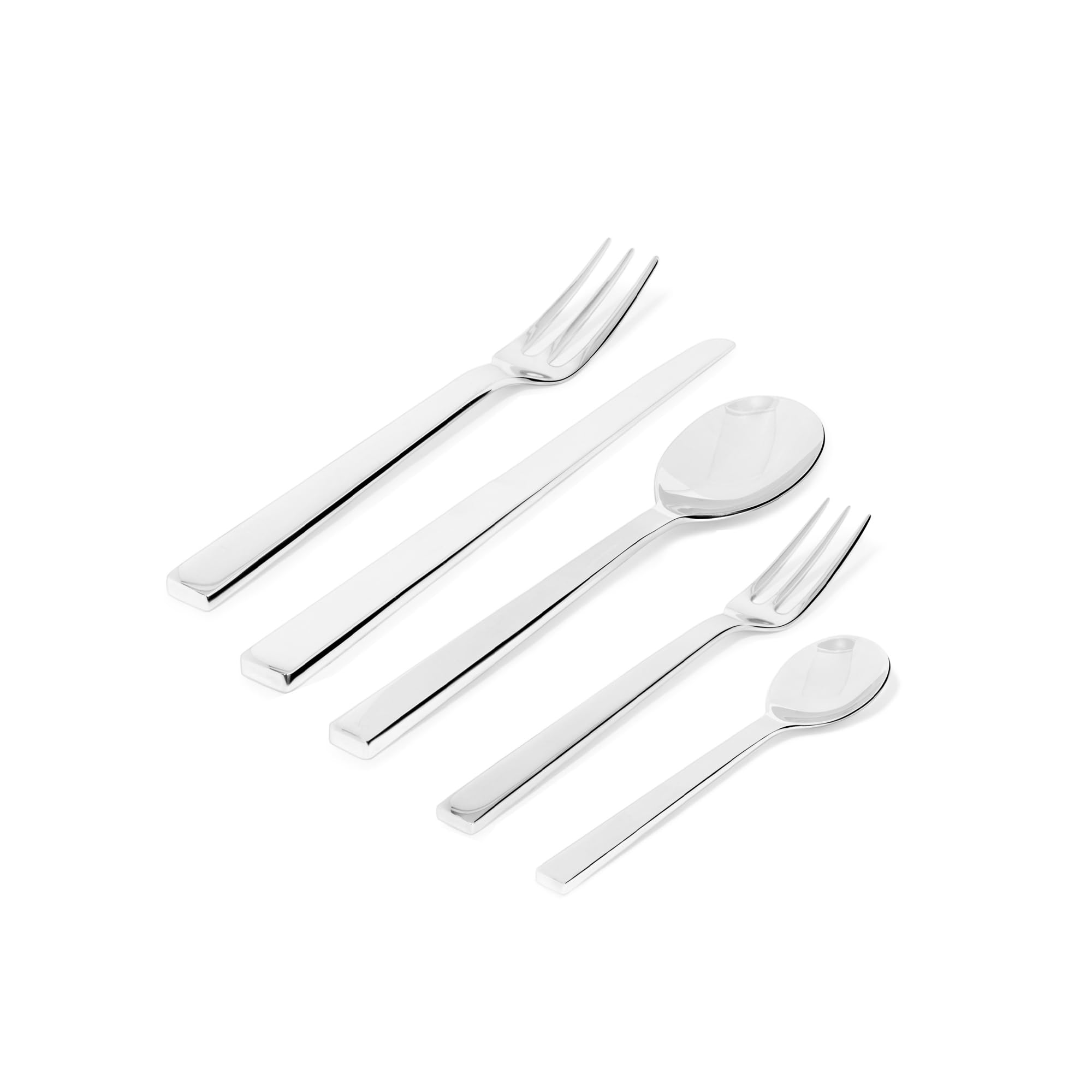 Alessi Pcs.Cutlery Santiago 5 Piece Cutlery Set, Silver