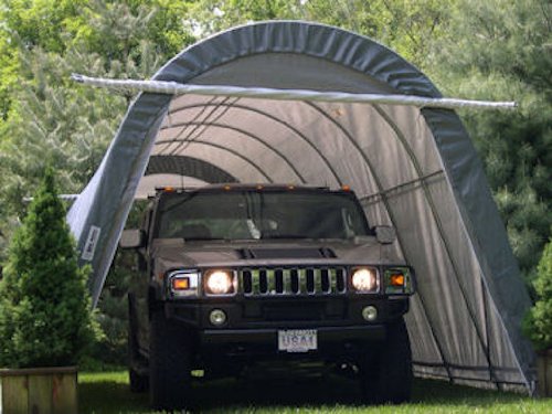 ShelterLogic 74332 Grey 12'x24'x10' Round Style Shelter