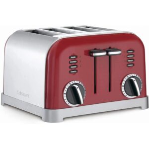 Cuisinart CPT-180MRP1 Metal Classic 4-Slice Toaster, Metallic Red