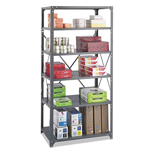 Safco Products 6270 36 by 24 Commercial 6 Shelf Kit, Gray