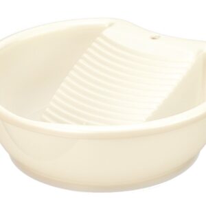 INOMATA 19070 White Rub Wash Plastic Laundry Pail