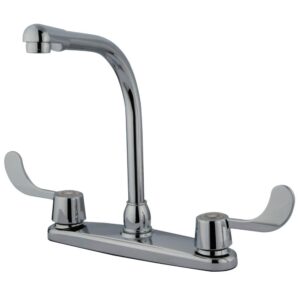 kingston brass kb761 8" centerset kitchen faucet, polished chrome