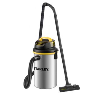 stanley wet/dry hanging vacuum, 4.5 gallon, 4 horsepower, stainless steel tank