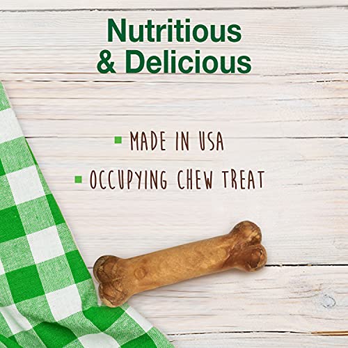 Nylabone Healthy Edibles Natural Puppy Chews Long Lasting Treats for Puppies, Lamb & Apple Flavor, X-Small/Petite (4 Count)