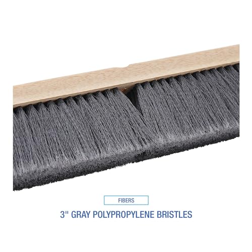 Boardwalk BWK20436 3 in. Flagged Polypropylene Bristles 36 in. Brush Floor Brush Head - Gray