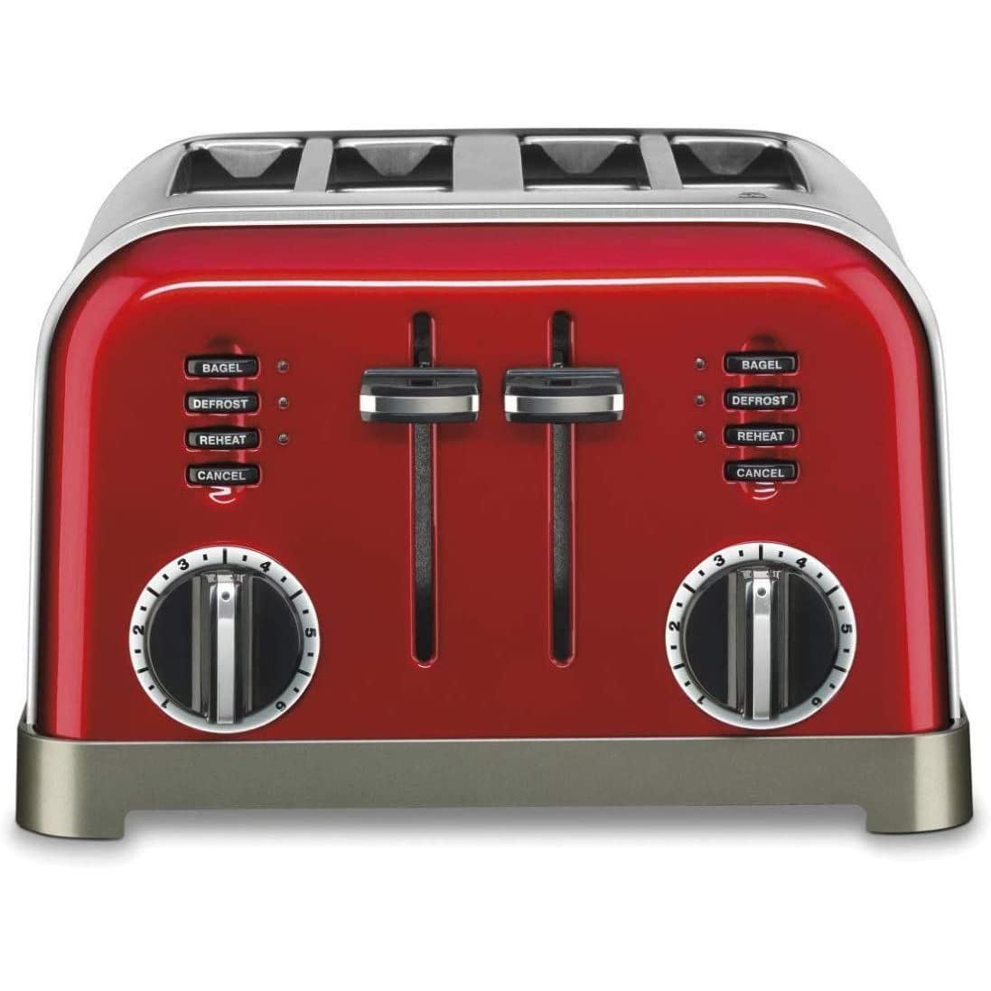 Cuisinart CPT-180MRP1 Metal Classic 4-Slice Toaster, Metallic Red