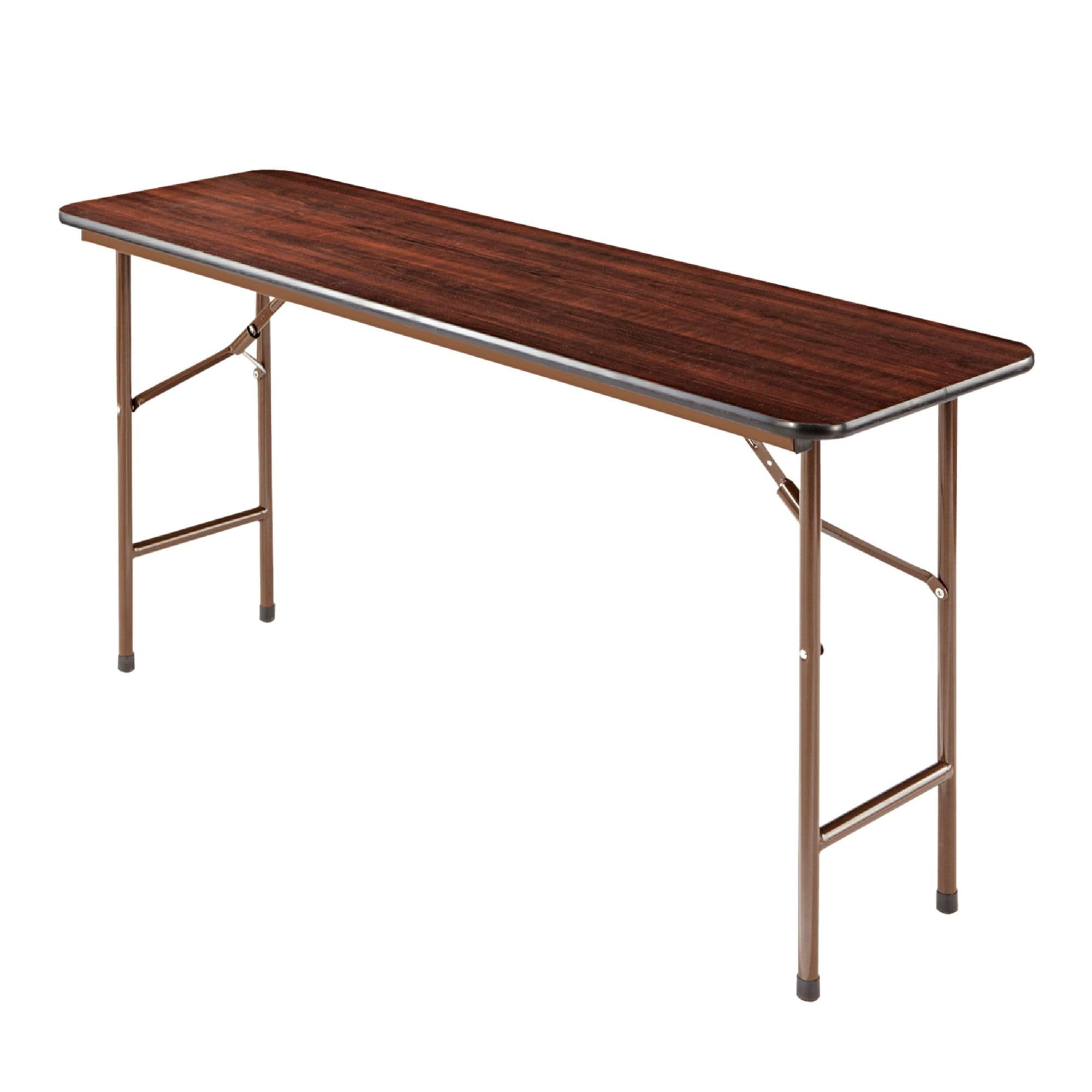 Alera FT726018MY 59.88 in. W x 17.75 in. D x 29.13 in. H Rectangular Wood Folding Table - Mahogany