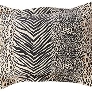 Pointehaven Printed 300 TC 3-Piece 100-Percent Combed Cotton Duvet Set, Urban Safari, Queen