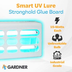 Gardner GT-180 Slimline, Fly Lights for Restaurants, Fly Light Trap, Wall Mounted Adhesive Trap, Perfect for Warehouses, Bakeries, Hospitals, Restaurants, Commercial Kitchen - 2-15 Watts (White)