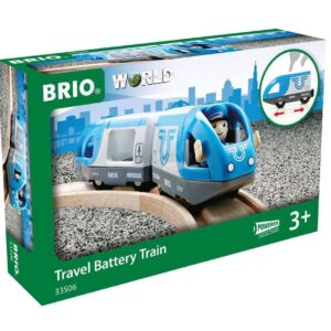 BRIO World - 33506 Travel Battery Train | 3-Piece, Battery-Operated Toy Train Set | Ideal for Kids Ages 3 and Up | Compatible with All BRIO Train Sets